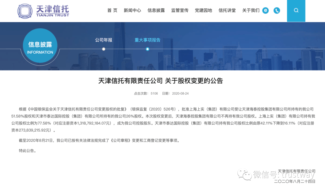 天津信托最新大股東影響深度解析
